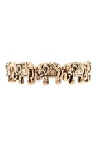 Forever21 Antique Gold Elephant Stretch Bracelet