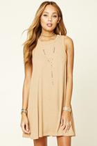 Forever21 Women's  Ribbed Marled Knit Swing Dress