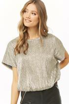 Forever21 Ribbed Metallic Top