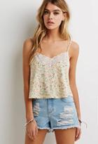 Forever21 Ditsy Floral Lace-trimmed Cami