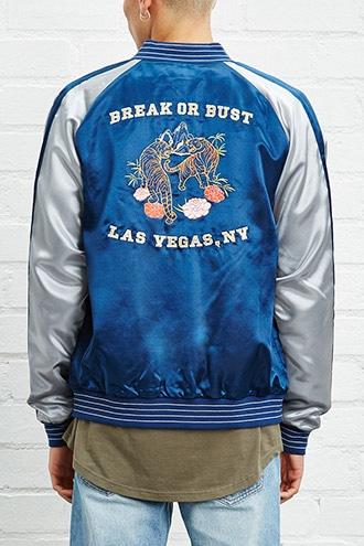 21 Men Men's  Blue & Grey Break Or Bust Souvenir Jacket
