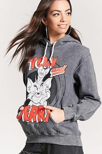 Forever21 Tom And Jerry Graphic Hoodie