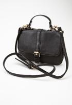 Forever21 Buckled Faux Leather Crossbody (black)