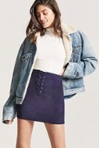 Forever21 Faux Suede Lace-up Skirt