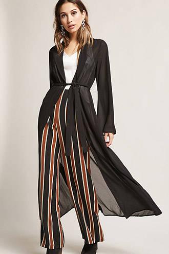Forever21 Semi-sheer Longline Cardigan