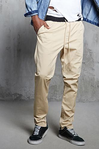 Forever21 Ankle-zip Cotton Pants