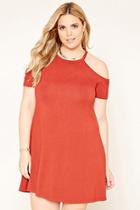 Forever21 Plus Women's  Plus Size Open-shoulder Dress