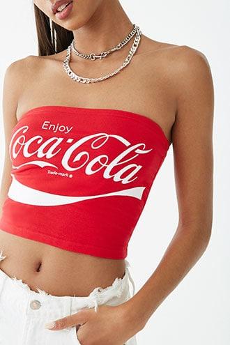 Forever21 Coca Cola Graphic Tube Top