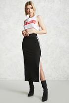 Forever21 Contrast Trim Maxi Skirt