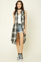 Forever21 Women's  Plaid Buttoned Shirt Dress