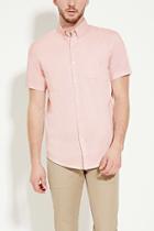 21 Men Men's  Pink Button-collar Shirt