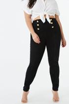 Forever21 Plus Size Double-breasted Skinny Jeans