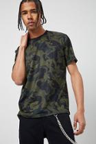 Forever21 Camo Jersey Mesh Tee