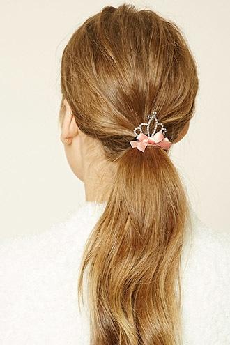 Forever21 Rhinestoned Tiara Hair Clip