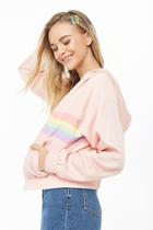 Forever21 Rainbow Striped Windbreaker