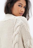 Forever21 Cable Knit Open-front Cardigan