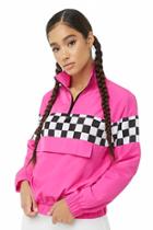 Forever21 Checkered-panel Flap-pocket Windbreaker