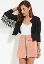 Forever21 Fringed Faux Suede Jacket