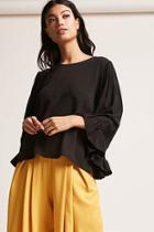 Forever21 Flared Ruffle Sleeve Top