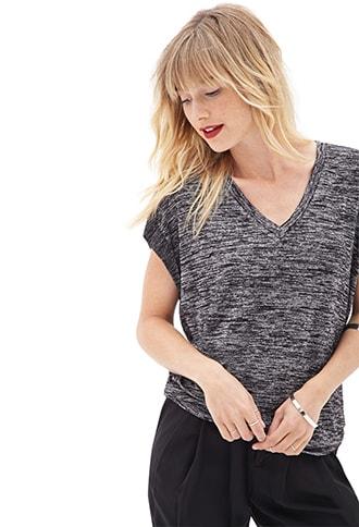 Forever21 Favorite Cuffed-sleeve Top