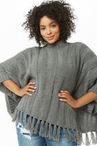 Forever21 Plus Size Fringe-trim Poncho Sweater