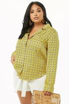 Forever21 Plus Size Geo Print Shirt