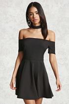 Forever21 Off-the-shoulder Choker Dress