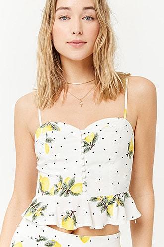 Forever21 Lemon Print Cami