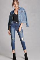 Forever21 Distressed Mid-rise Jeans