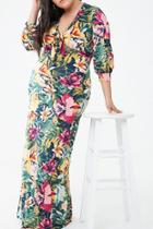 Forever21 Plus Size Knotted Floral Maxi Dress
