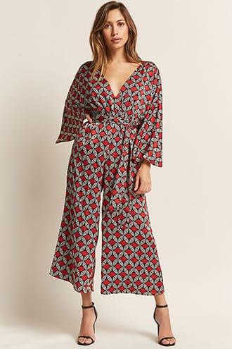 Forever21 Plunging Culotte Jumpsuit