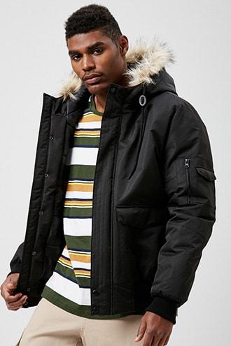 Forever21 Faux Fur-trim Padded Parka
