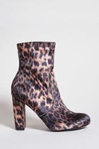 Forever21 Velvet Leopard Print Boots