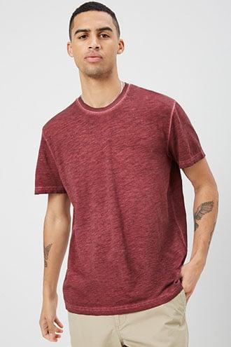 Forever21 Heathered Oil Wash Tee