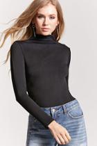 Forever21 Mock Neck Long Sleeve Top
