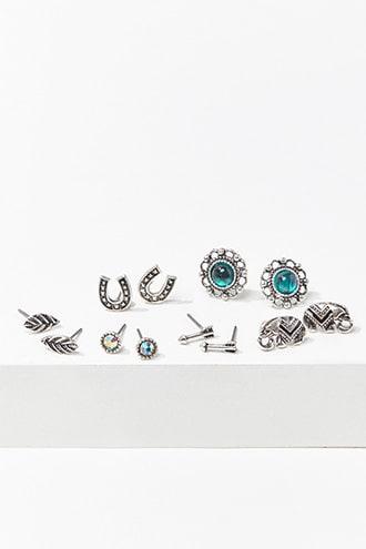 Forever21 Assorted Etched Stud Earring Set