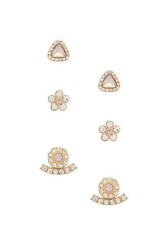 Forever21 Rhinestoned Ear Jacket Set