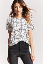 Forever21 Abstract Geo Print Top