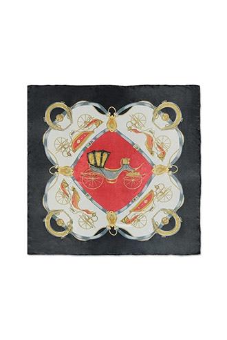 Forever21 Repurposed Satin Graphic Scarf
