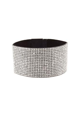 Forever21 Velvet Rhinestone Bracelet