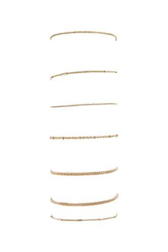 Forever21 Assorted Beaded Chain Bracelet Set