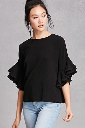 Forever21 Ruffle Sleeve Top