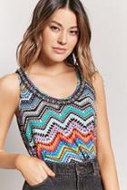 Forever21 Beaded Faux Gem Trapeze Tank