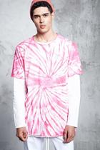 Forever21 Tie-dye Rolled Trim Tee