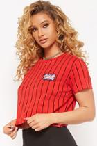 Forever21 Striped United Kingdom Flag Patch Tee