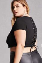 Forever21 Plus Size Lace-up Crop Top