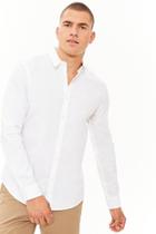 Forever21 Fitted Slub Woven Shirt