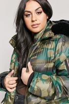 Forever21 Plus Size Camo Puffer Jacket