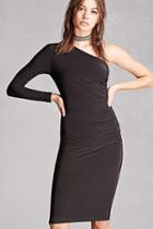 Forever21 Ruched One-shoulder Dress