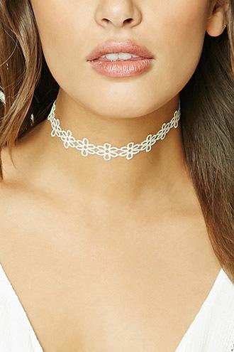Forever21 Crochet Velvet Choker Set